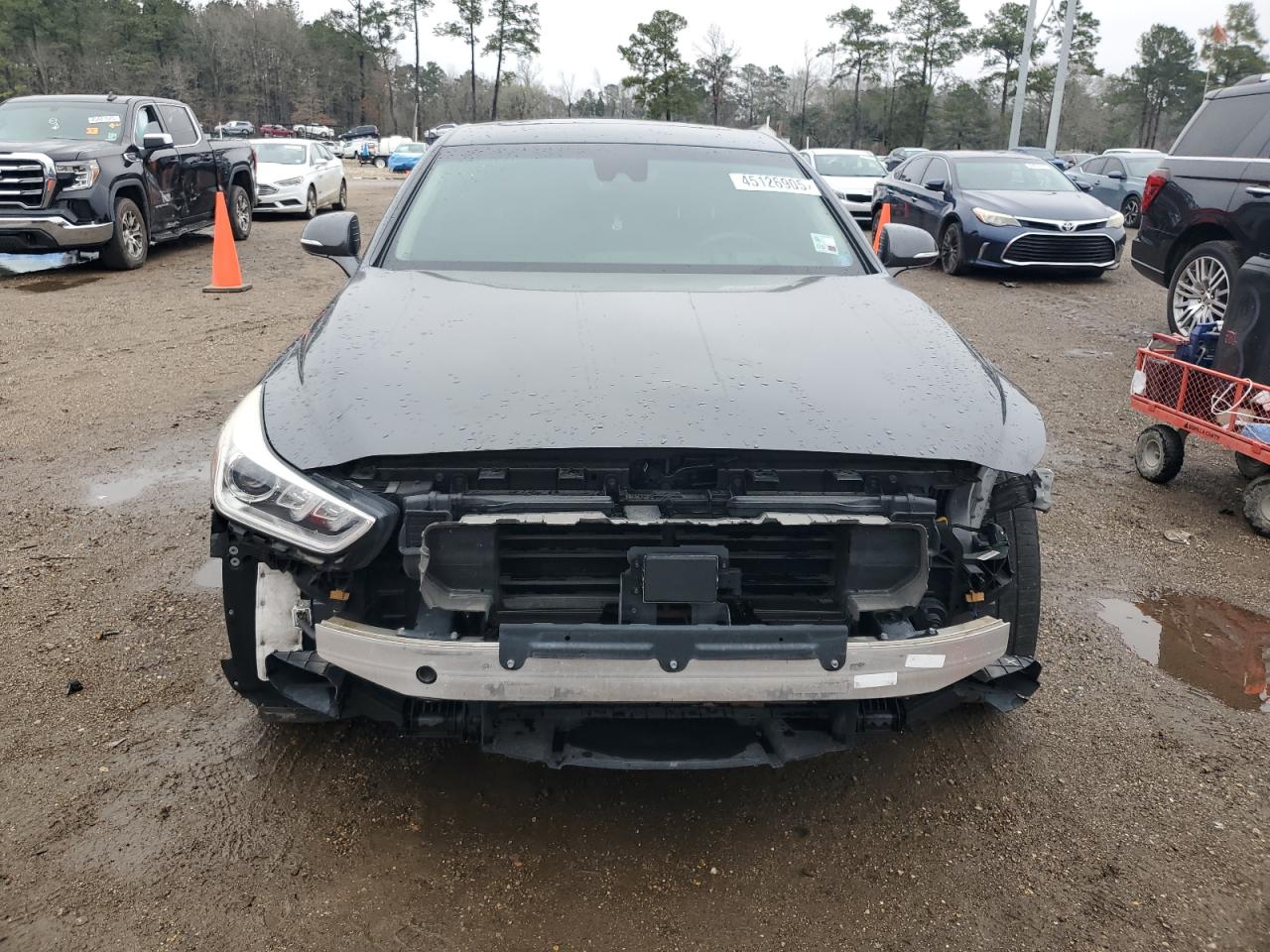 2019 Genesis G90 VIN KMTF54JHXKU054443 Copart auction photo, front end damage thumbnail 5