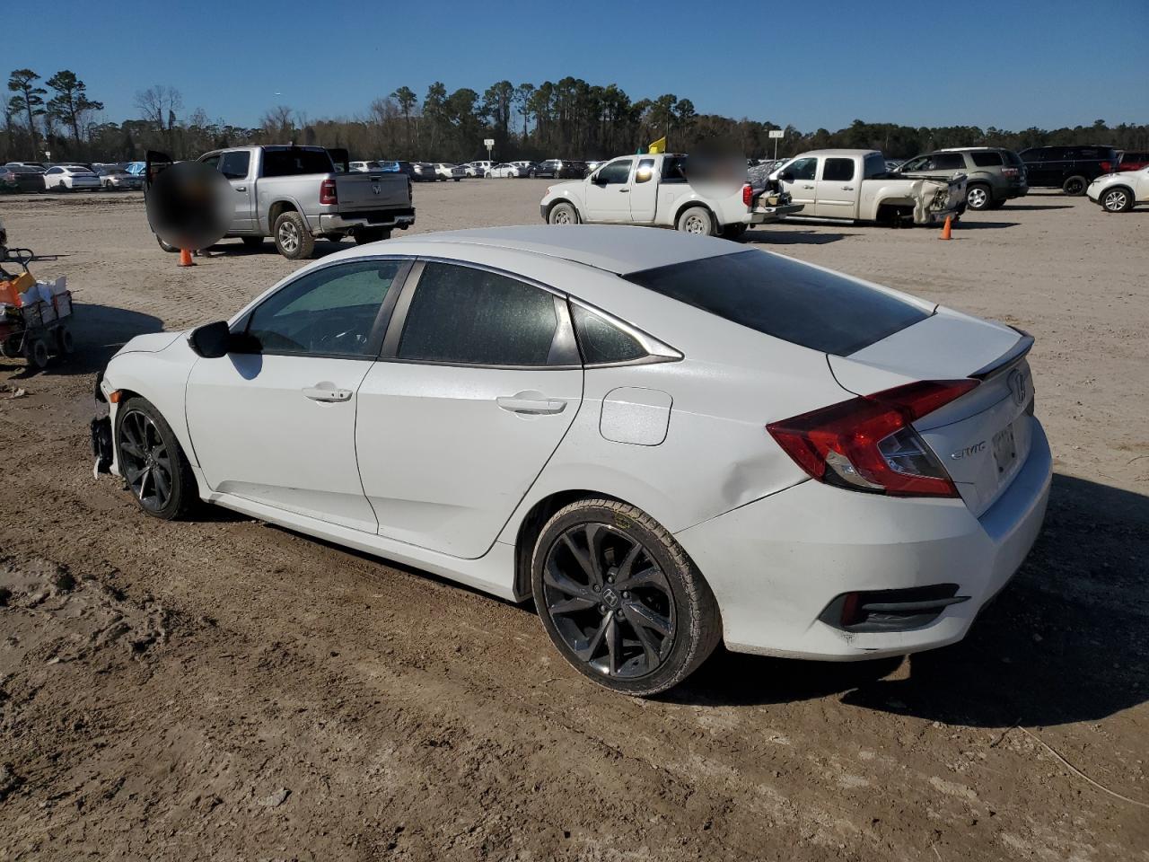 2020 Honda Civic VIN 2HGFC2E85LH599460 Copart auction photo, front end / rear end damage thumbnail 2