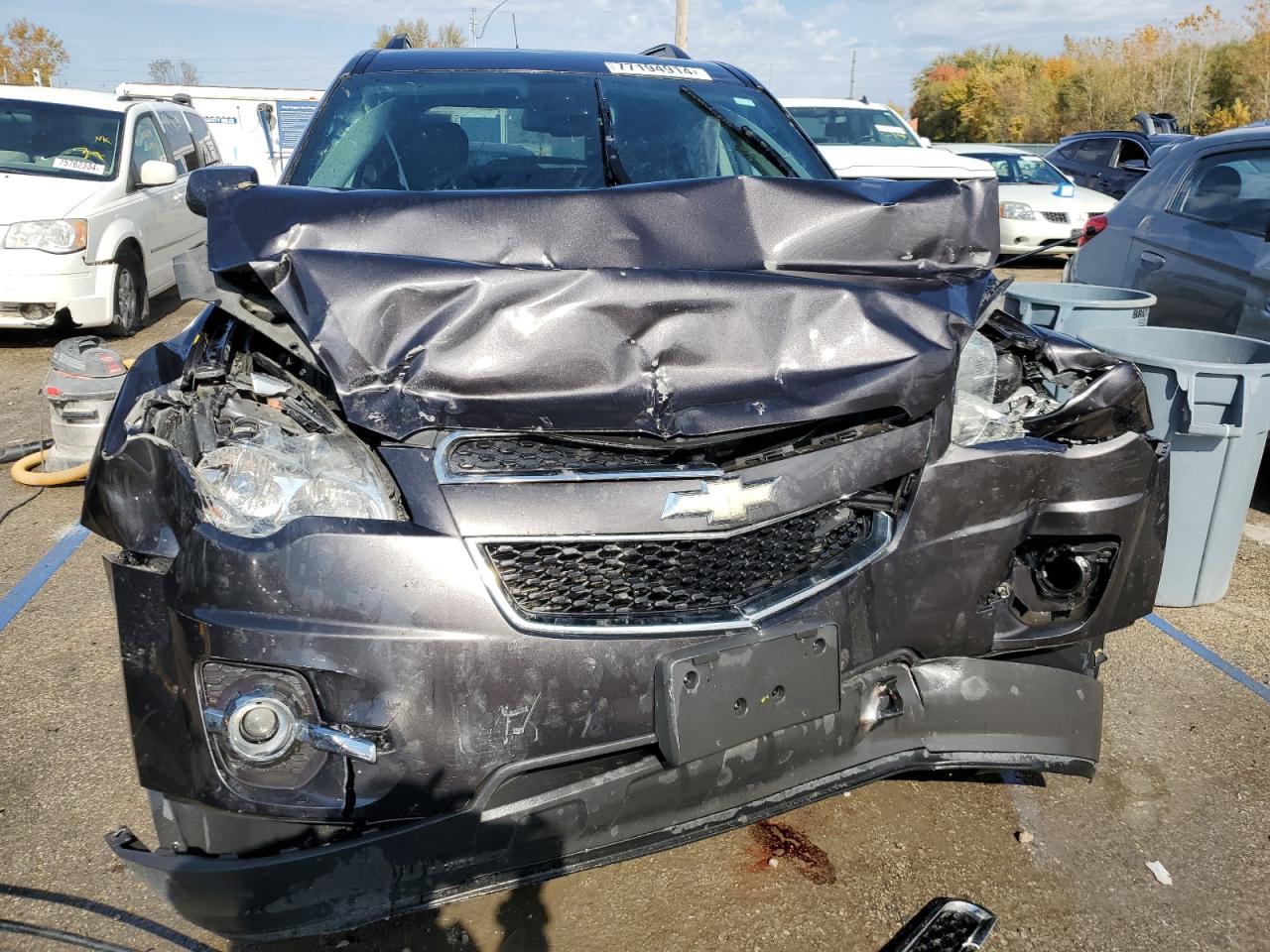 2013 Chevrolet Equinox VIN 1GNALPEK3DZ113299 Copart auction photo, front end damage thumbnail 5