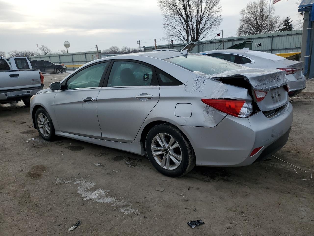 2014 Hyundai Sonata VIN 5NPEB4AC5EH926436 Copart auction photo, rear end damage thumbnail 2