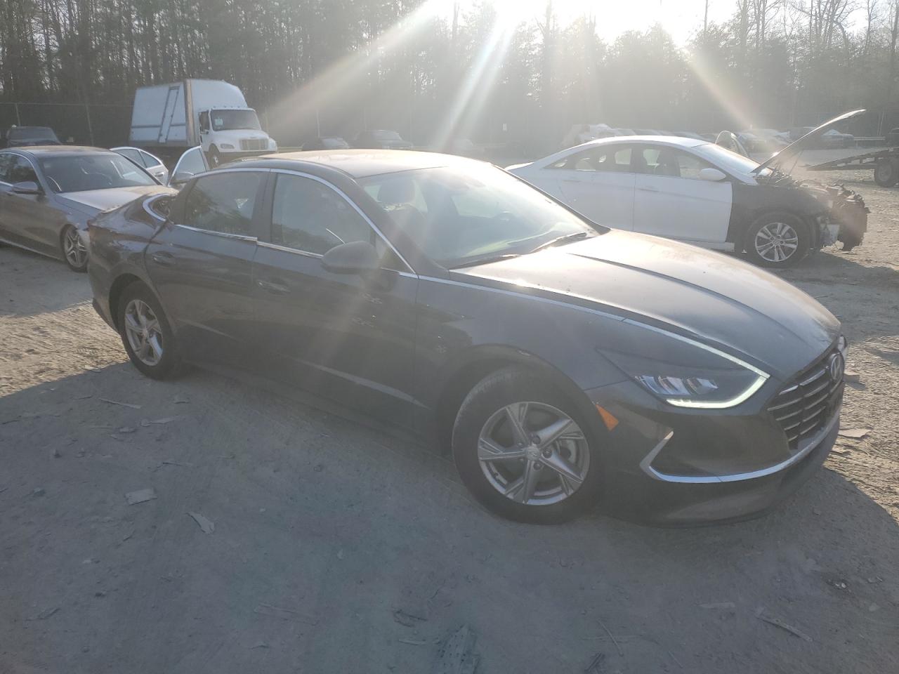 2021 Hyundai Sonata VIN 5NPEG4JA7MH115221 Copart auction photo, top/roof / rear end damage thumbnail 4