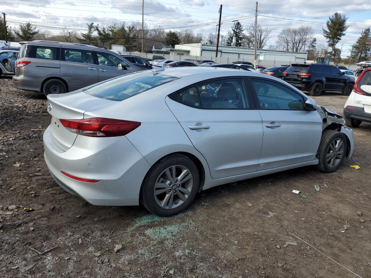 2018 Hyundai Elantra VIN 5NPD84LF1JH353952 Copart auction photo, front end damage thumbnail 3