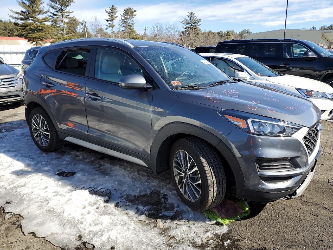 2019 Hyundai Tucson VIN KM8J3CAL2KU002796 Copart auction photo, rear end / side damage thumbnail 4