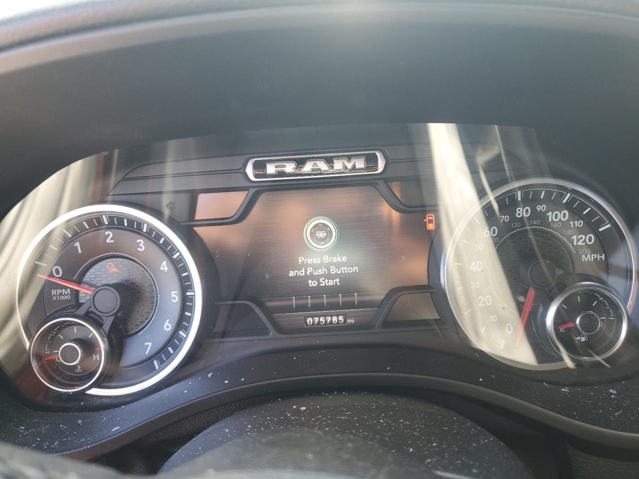 2020 RAM 1500 VIN 1C6SRFFT6LN213004 Copart auction photo, top/roof / front end damage thumbnail 9
