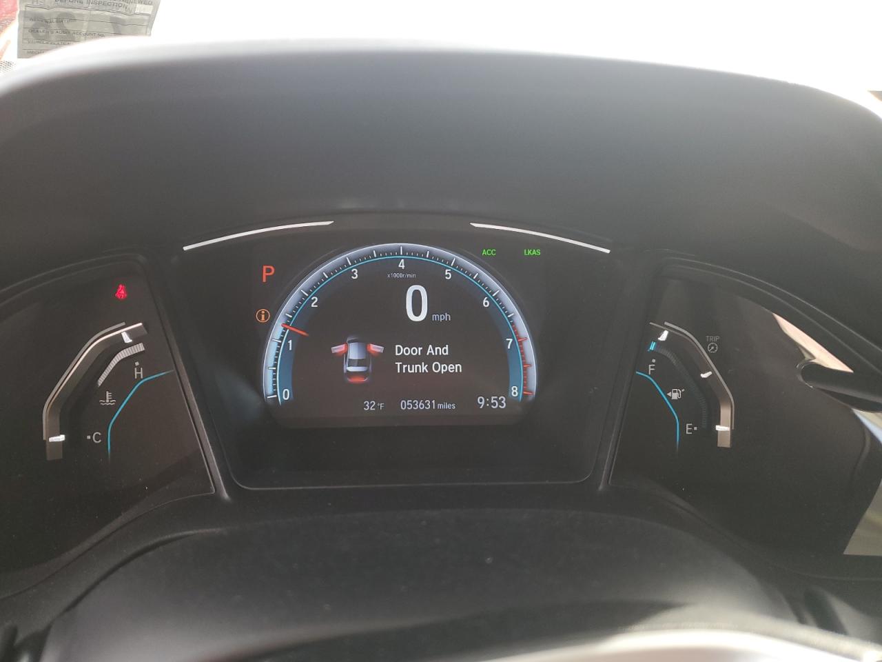 2020 Honda Civic VIN 2HGFC2F6XLH546895 Copart auction photo, front end / mechanical damage thumbnail 9