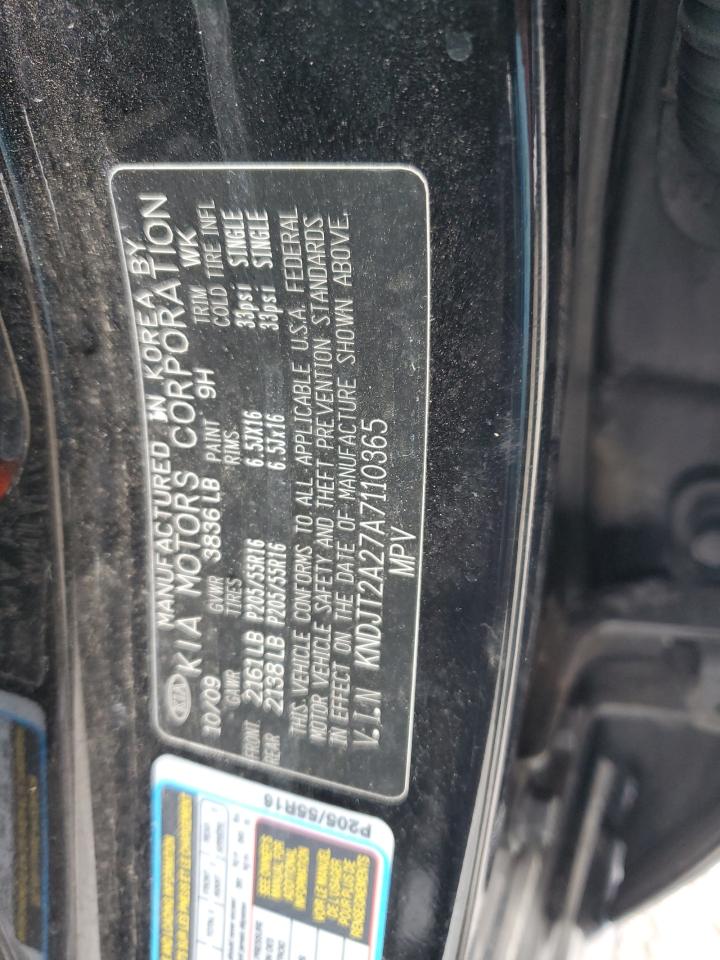2010 KIA Soul VIN KNDJT2A27A7110365 Copart auction photo, undercarriage / front end damage thumbnail 12
