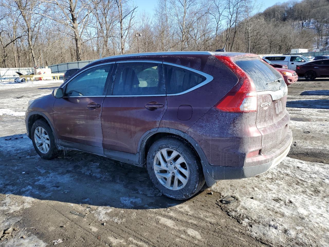2015 Honda CR-V VIN 2HKRM4H7XFH677606 Copart auction photo, undercarriage / front end damage thumbnail 2