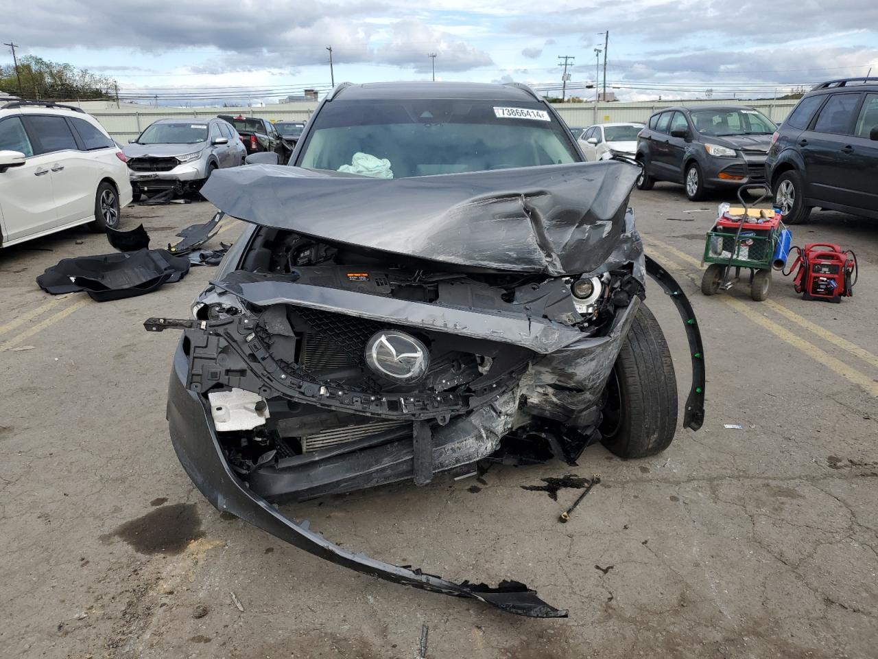 2021 Mazda CX-5 VIN JM3KFBAY4M0317719 Copart auction photo, front end / rear end damage thumbnail 5