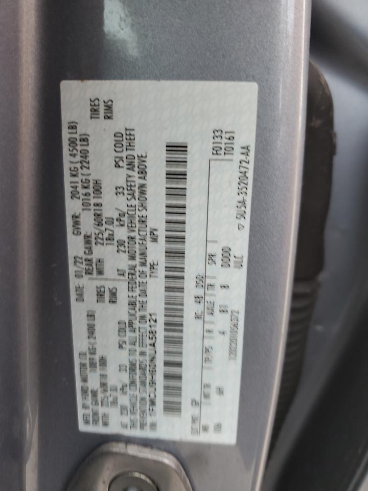 2022 Ford Escape VIN 1FMCU9H60NUA58121 Copart auction photo, all over damage thumbnail 13