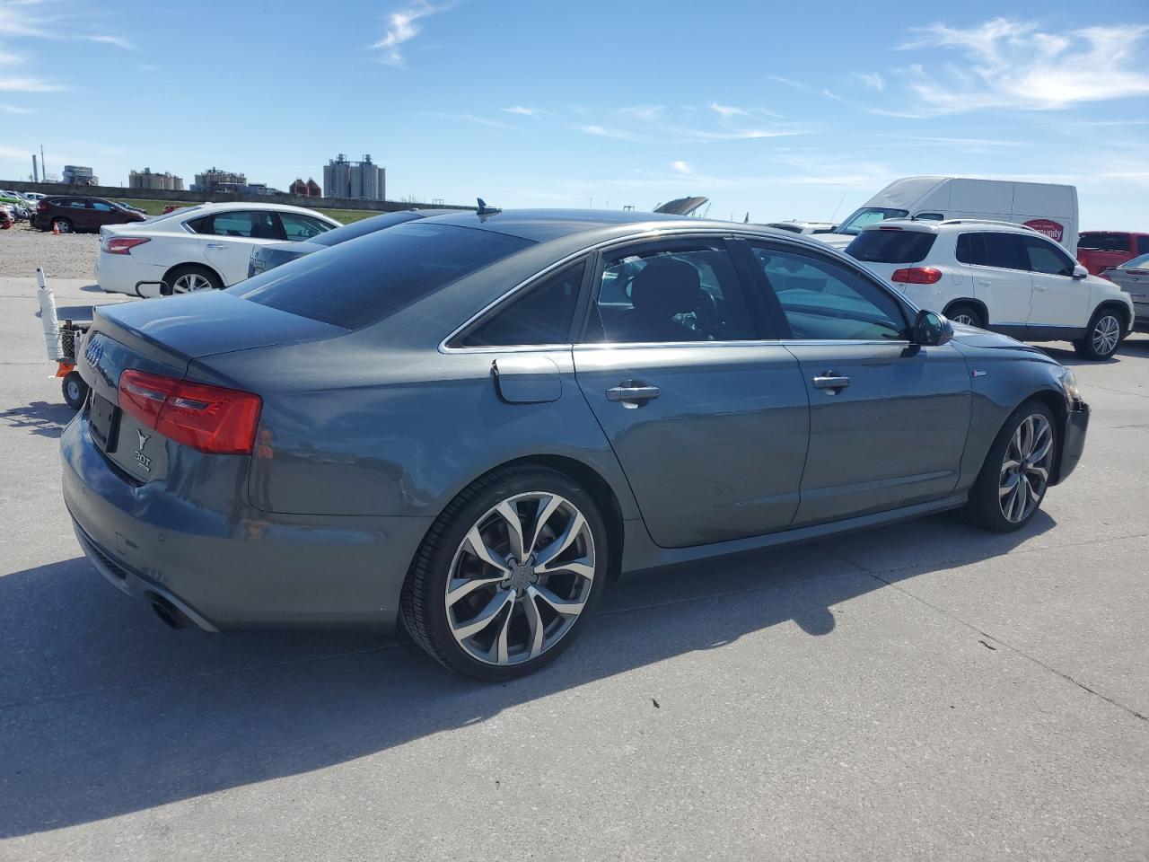 2014 Audi A6 VIN WAUHGAFC1EN011537 Copart auction photo, front end / water/flood damage thumbnail 3