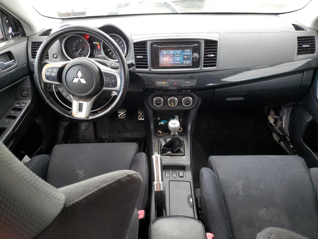 2014 Mitsubishi Lancer Evolution VIN JA32W8FVXEU000210 Copart auction photo, front end / side damage thumbnail 8