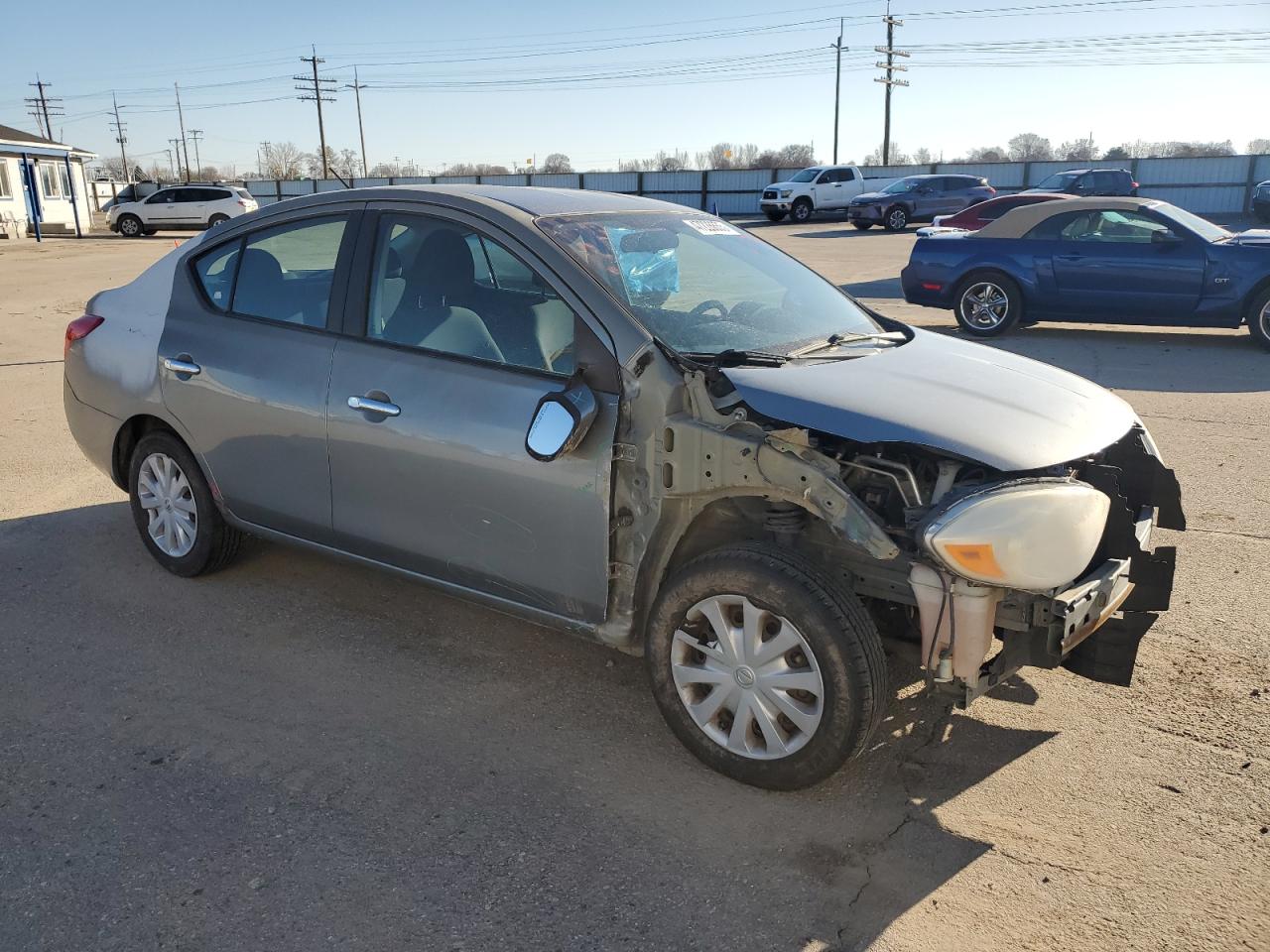 2012 Nissan Versa VIN 3N1CN7AP9CL814869 Copart auction photo, front end damage thumbnail 4