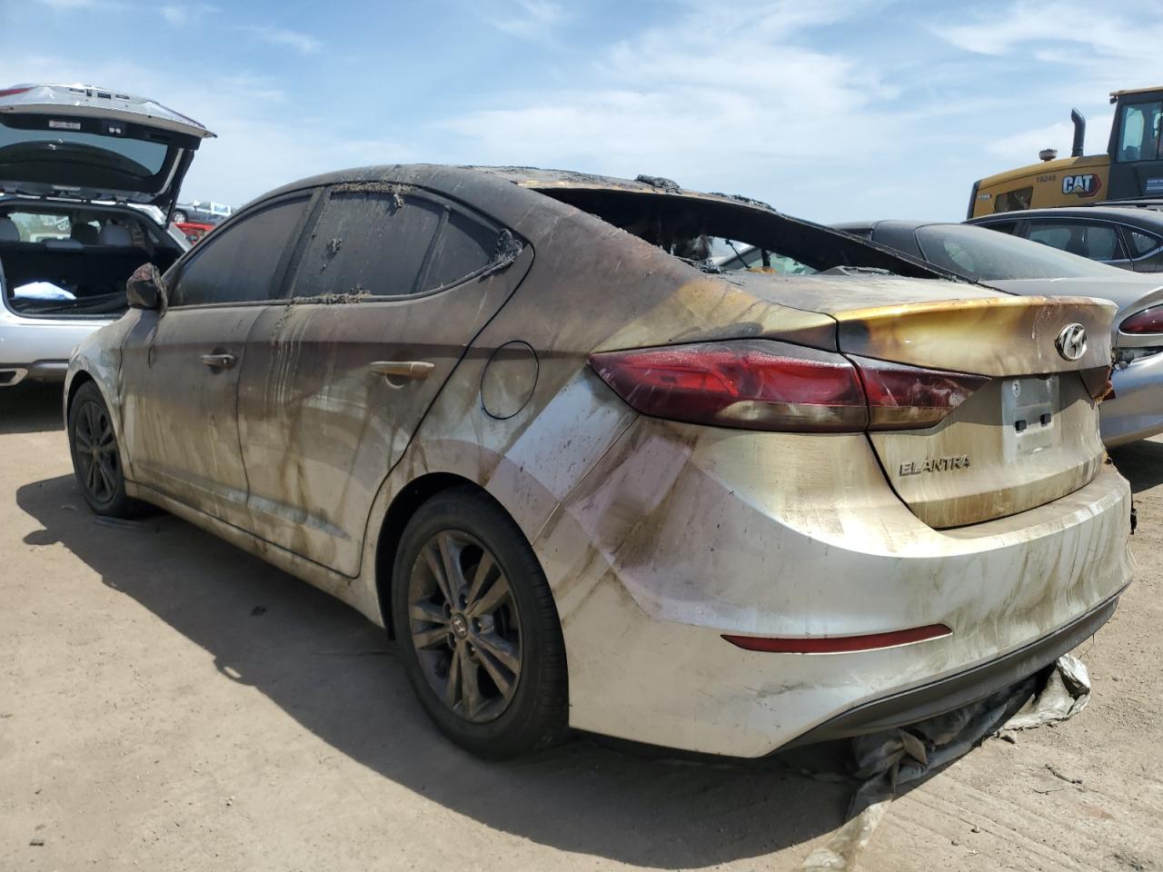 2018 Hyundai Elantra VIN 5NPD84LF0JH391589 Copart auction photo, burn / missing/altered vin damage thumbnail 2