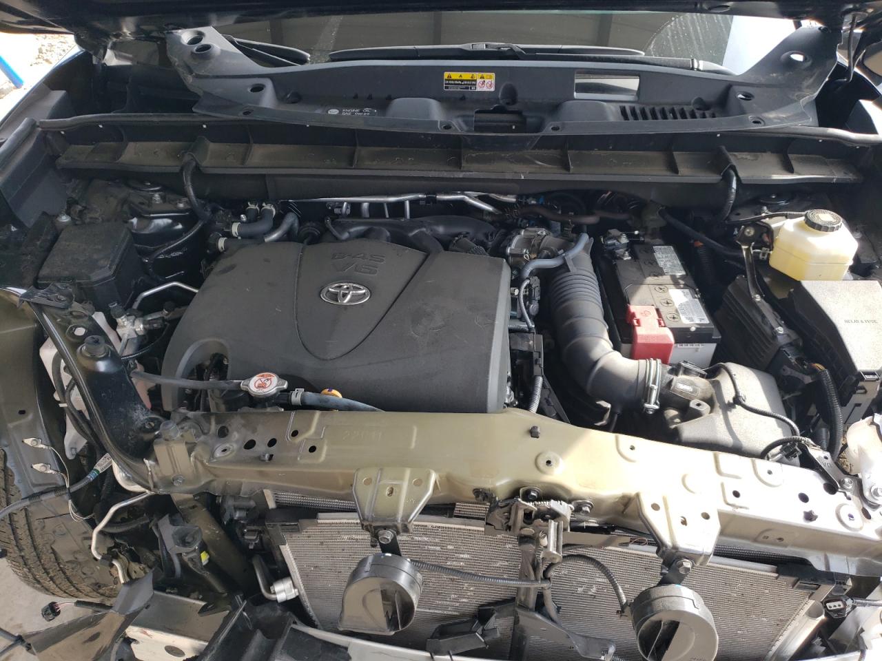 2022 Toyota Highlander VIN 5TDGZRAH9NS136791 Copart auction photo, front end damage thumbnail 11