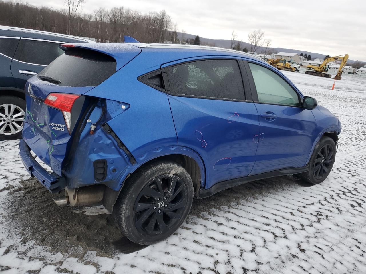 2022 Honda HR-V VIN 3CZRU6H17NM736086 Copart auction photo, rear end damage thumbnail 3