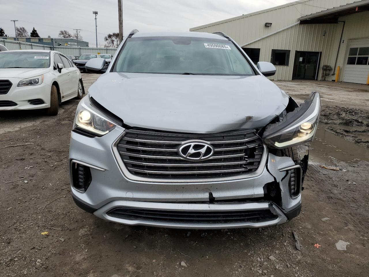 2019 Hyundai Santa Fe VIN KM8SMDHF0KU304627 Copart auction photo, front end damage thumbnail 5