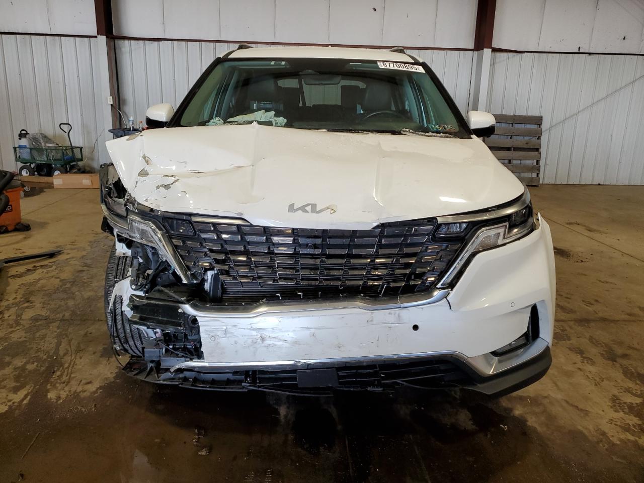 2022 KIA Carnival VIN KNDNE5H33N6104666 Copart auction photo, front end / side damage thumbnail 5