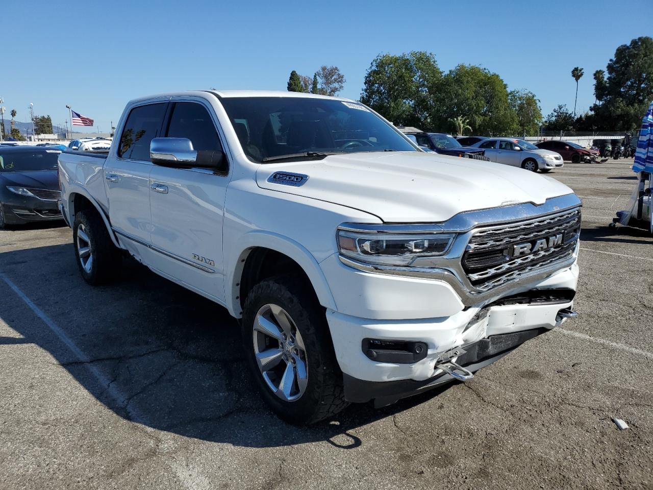 2021 RAM 1500 VIN 1C6RREHT7MN801307 Copart auction photo, front end / side damage thumbnail 4