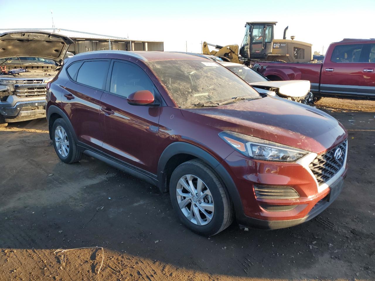 2019 Hyundai Tucson VIN KM8J3CA4XKU053729 Copart auction photo, top/roof damage thumbnail 4