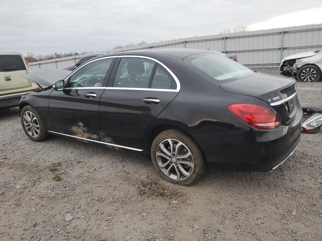 2015 Mercedes-Benz C-klasse VIN 55SWF4KB4FU048608 Copart auction photo, all over damage thumbnail 2