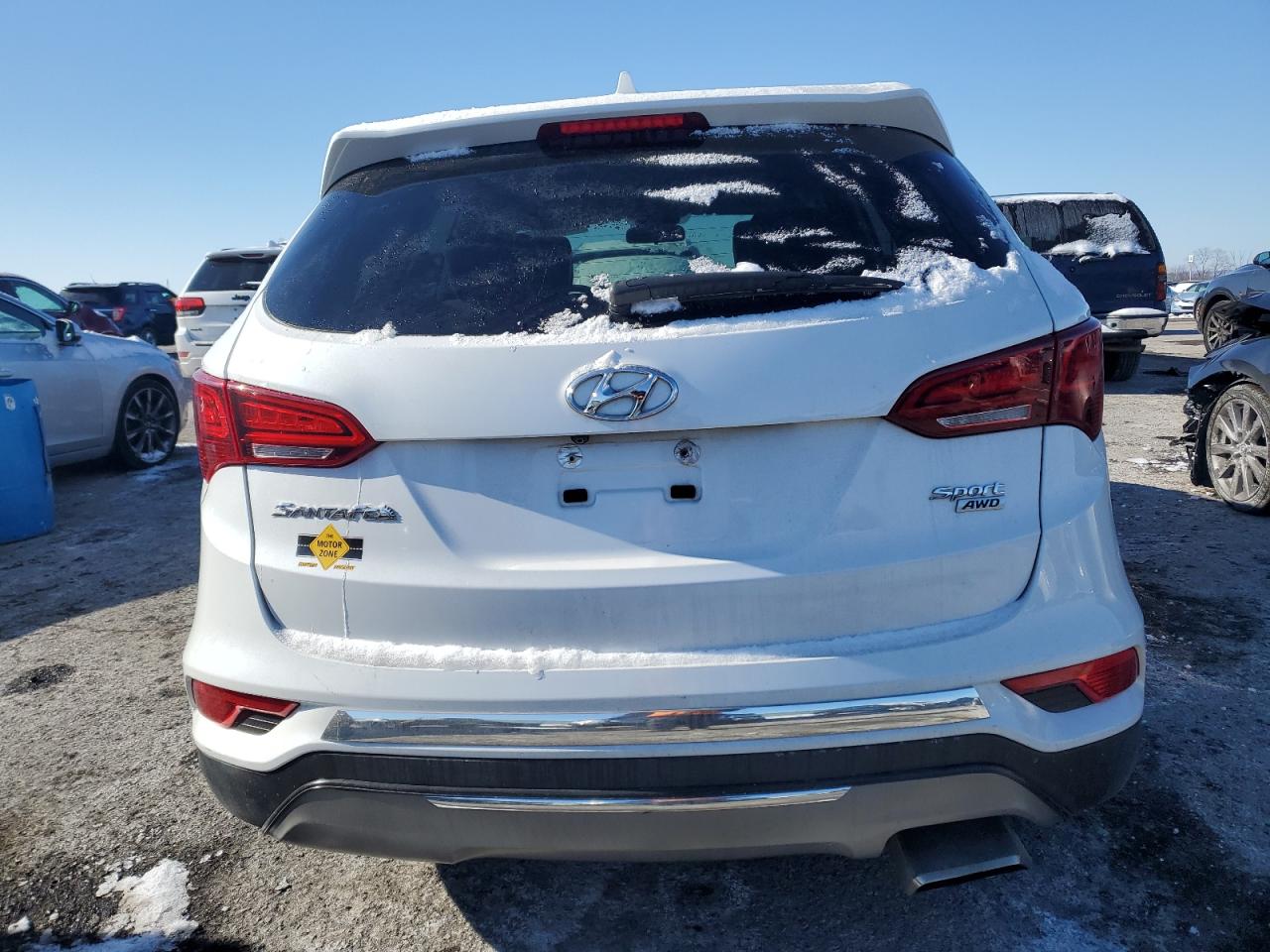 2017 Hyundai Santa Fe VIN 5NMZTDLB5HH001255 Copart auction photo, front end damage thumbnail 6