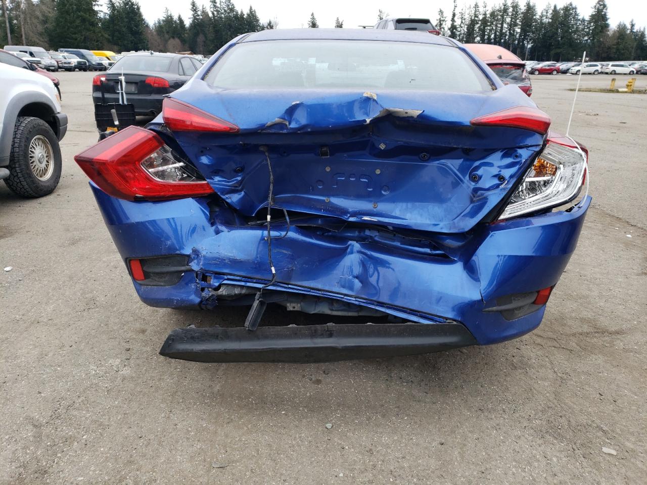 2016 Honda Civic VIN 2HGFC2F59GH565743 Copart auction photo, rear end / front end damage thumbnail 6