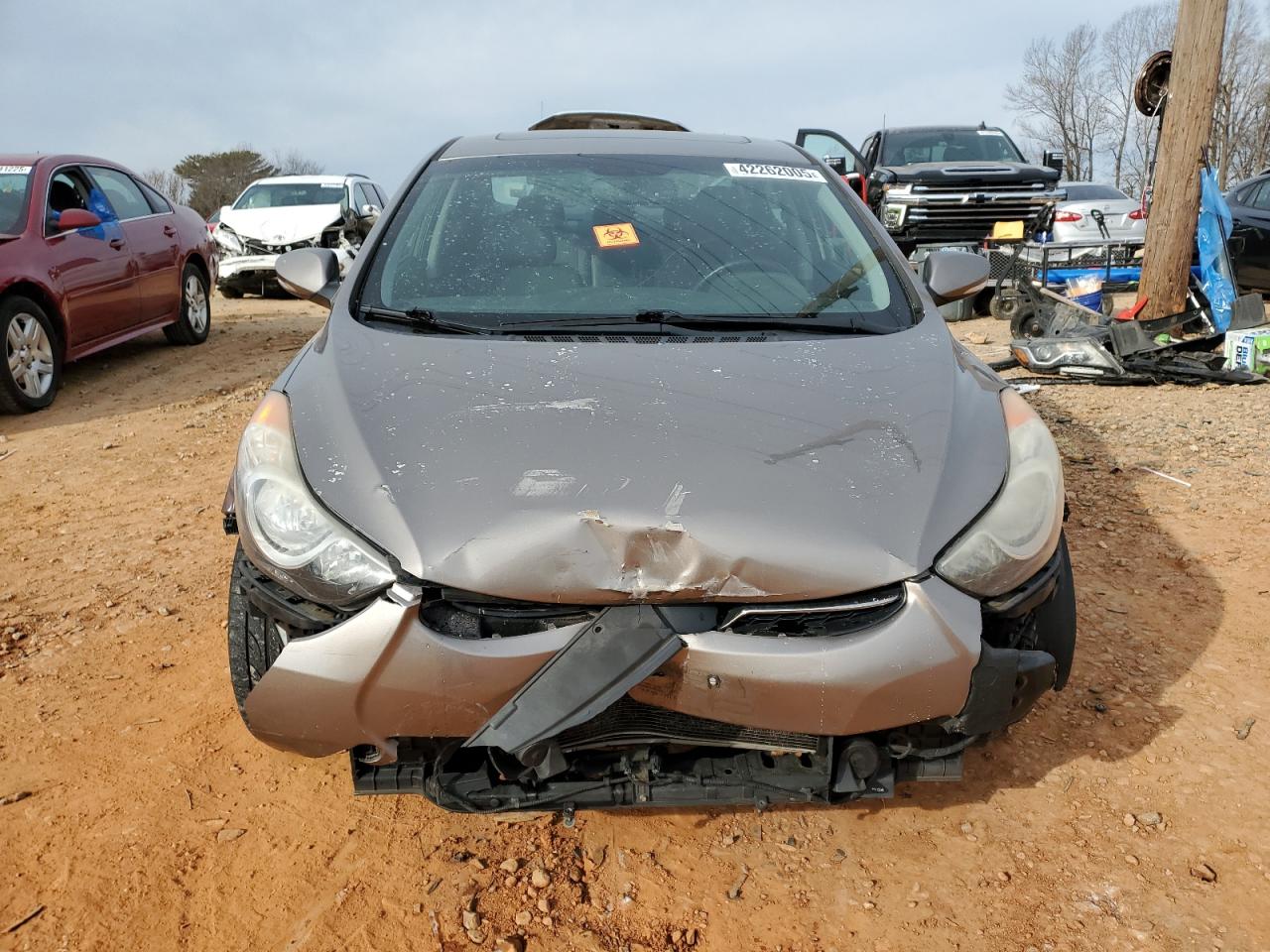 2013 Hyundai Elantra VIN 5NPDH4AE8DH260733 Copart auction photo, front end damage thumbnail 5