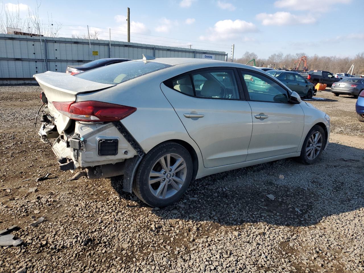 2017 Hyundai Elantra VIN KMHD84LF2HU337318 Copart auction photo, rear end / front end damage thumbnail 3