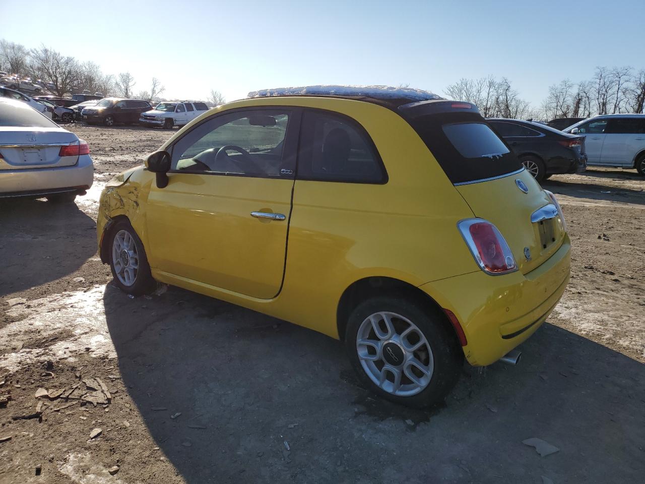 2015 Fiat 500 VIN 3C3CFFDR4FT668102 Copart auction photo, front end damage thumbnail 2