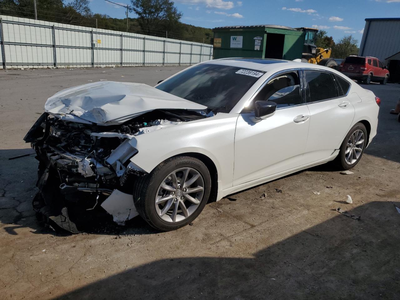 2022 Acura TLX VIN 19UUB5F39NA001144