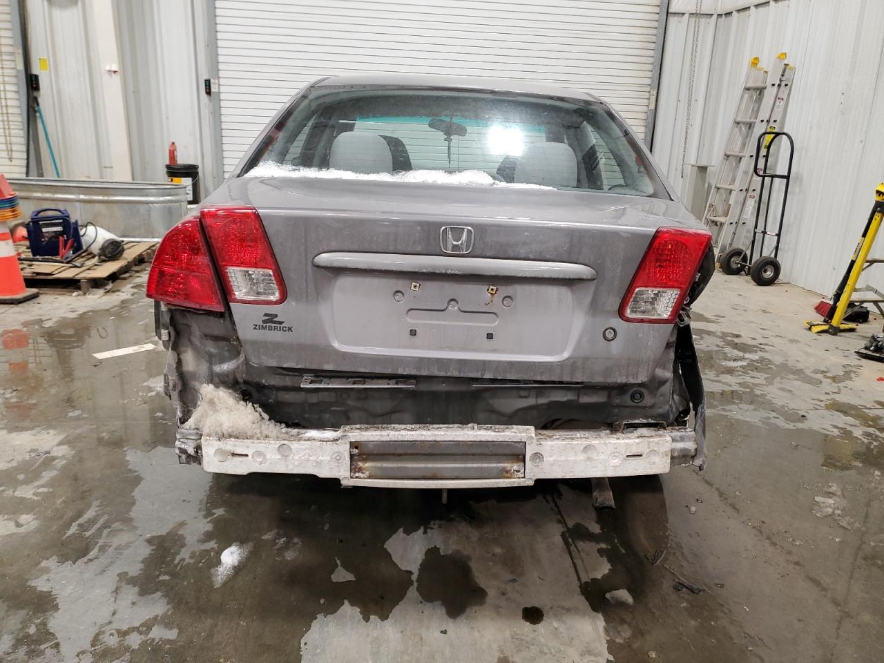 2005 Honda Civic VIN 1HGES16595L023485 Copart auction photo, front end / rear end damage thumbnail 6