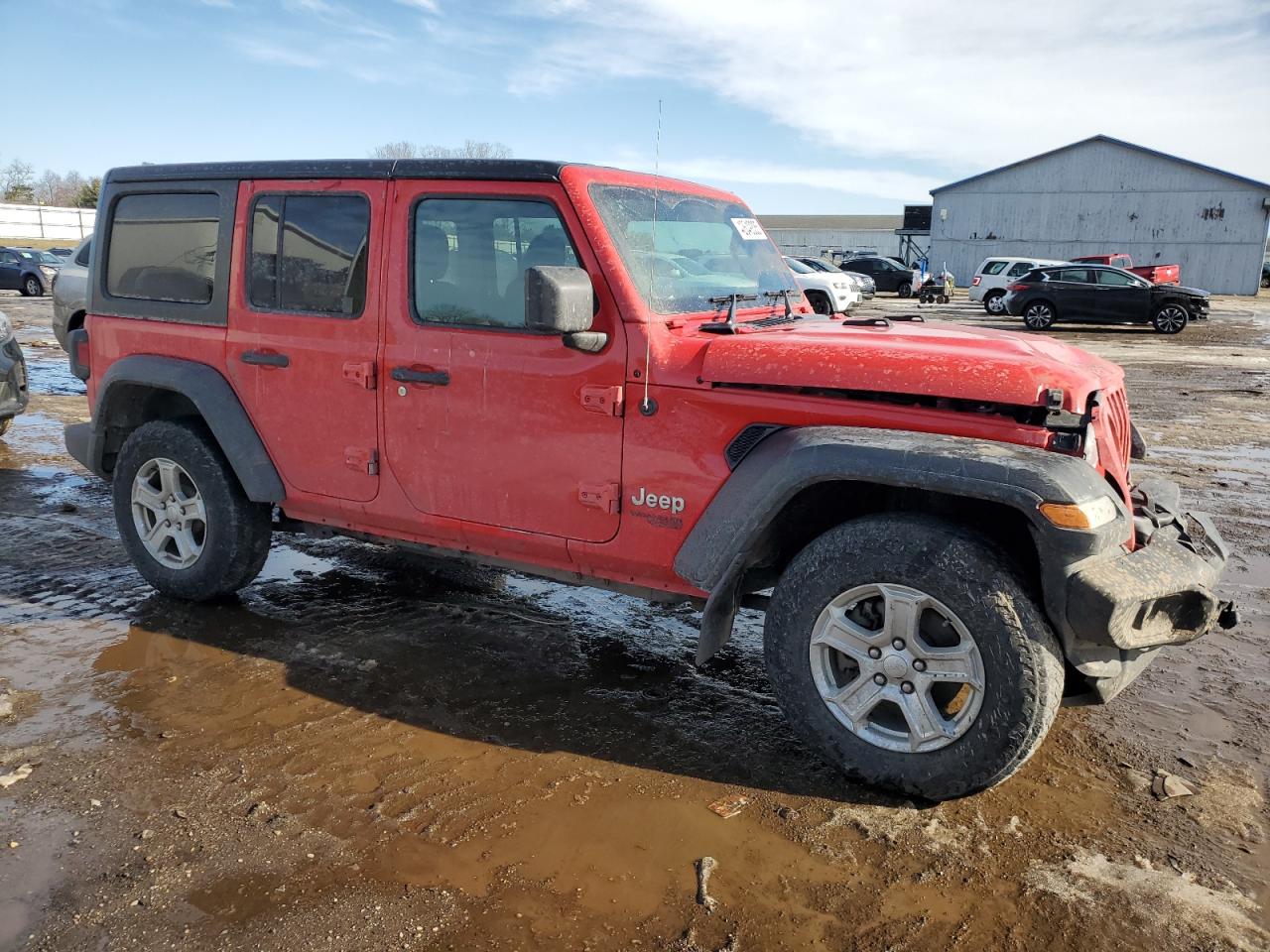 2021 Jeep Wrangler VIN 1C4HJXKN2MW640909 Copart auction photo, front end damage thumbnail 4