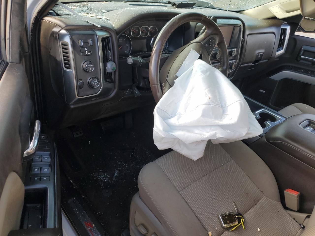 2018 Chevrolet Silverado VIN 3GCUKREC4JG156252 Copart auction photo, front end / top/roof damage thumbnail 8