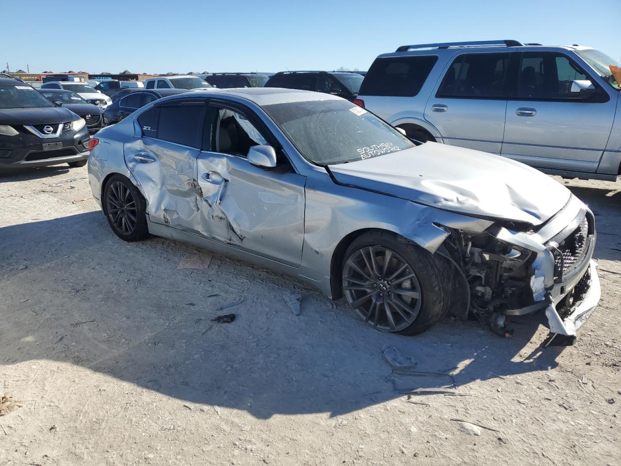 2016 Infiniti Q50 VIN JN1EV7AP2GM300463 Copart auction photo, all over damage thumbnail 4
