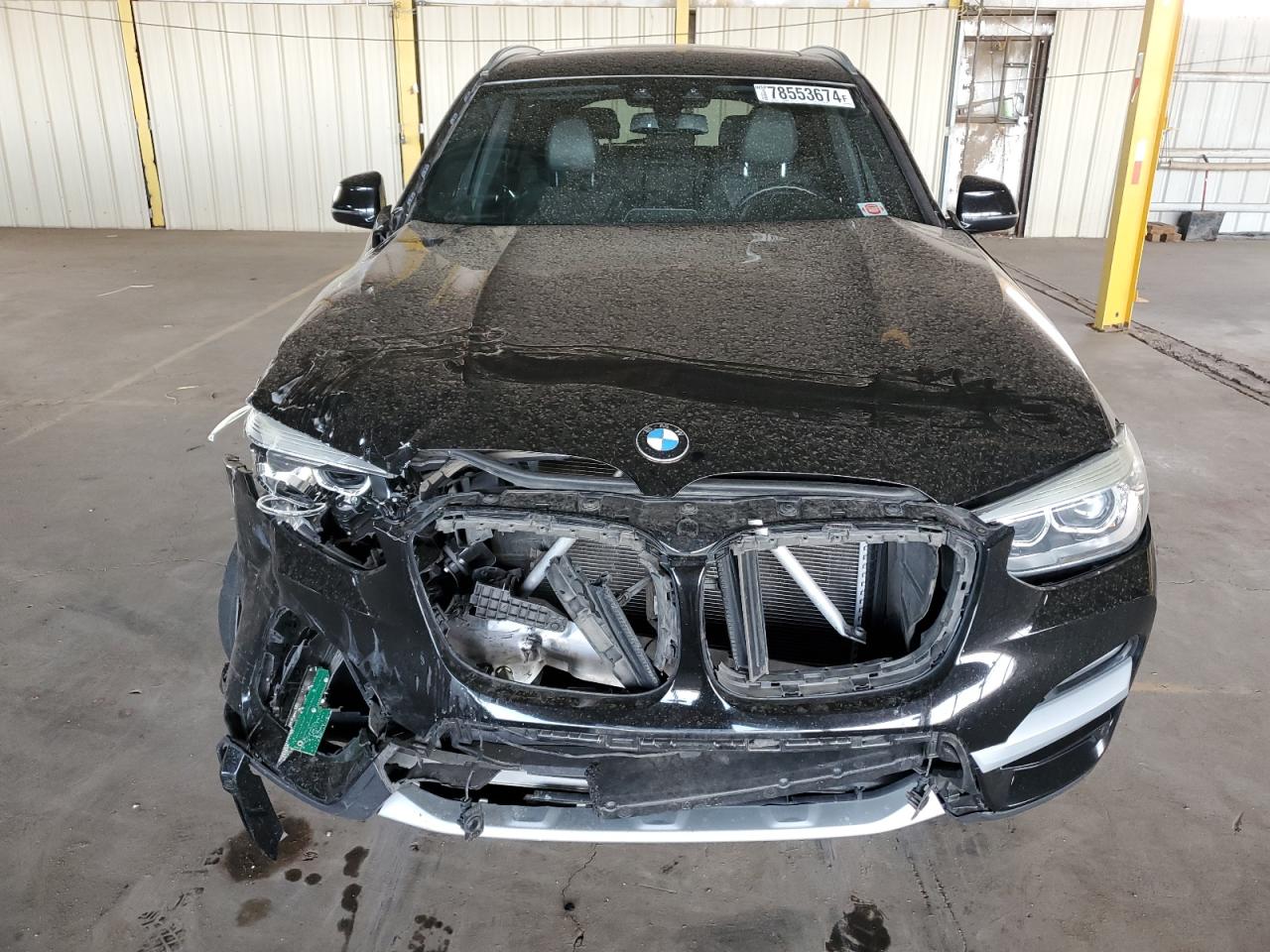 2019 BMW X3 VIN 5UXTR7C59KLF29422 Copart auction photo, front end / side damage thumbnail 5
