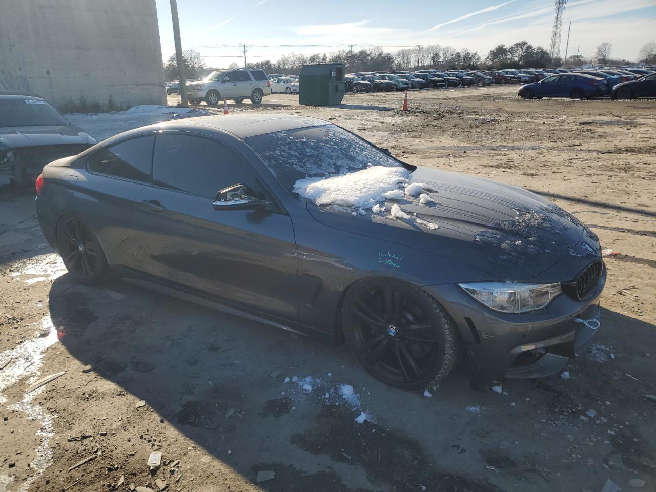 2016 BMW 4er VIN WBA3R1C55GK529018 Copart auction photo, undercarriage / side damage thumbnail 4