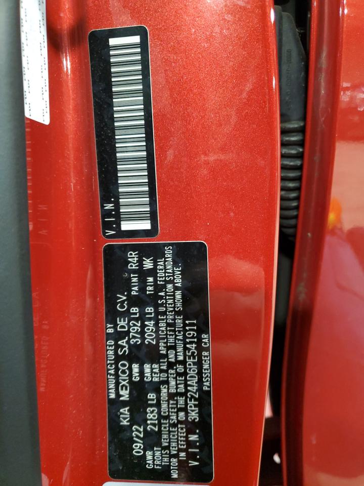 2023 KIA Forte VIN 3KPF24AD6PE541911 Copart auction photo, front end damage thumbnail 12