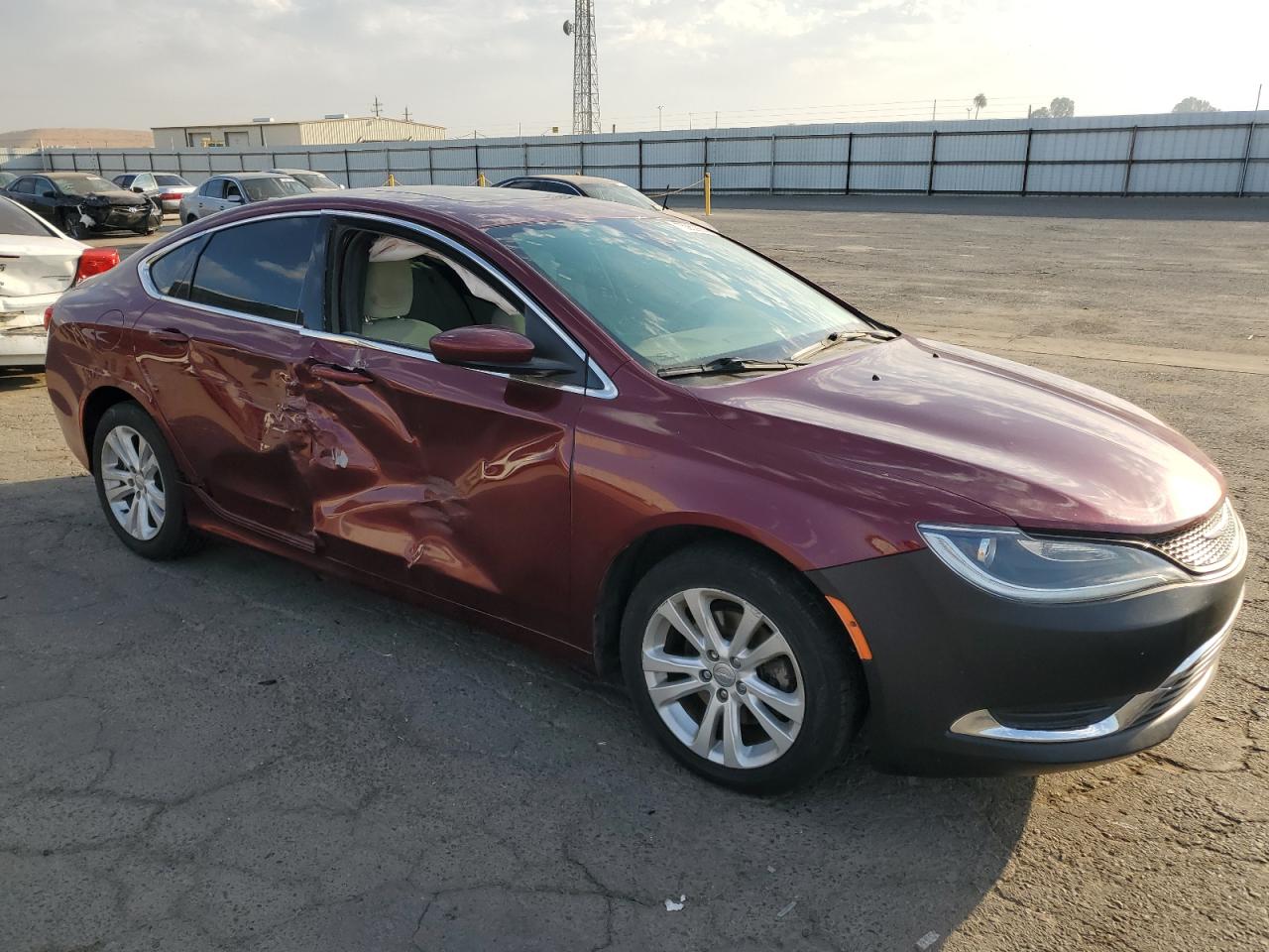 2015 Chrysler 200 VIN 1C3CCCAB7FN728078 Copart auction photo, side damage thumbnail 4