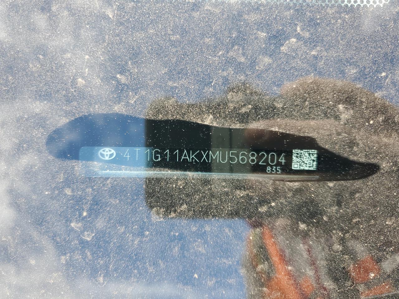 2021 Toyota Camry VIN 4T1G11AKXMU568204 Copart auction photo, all over damage thumbnail 13