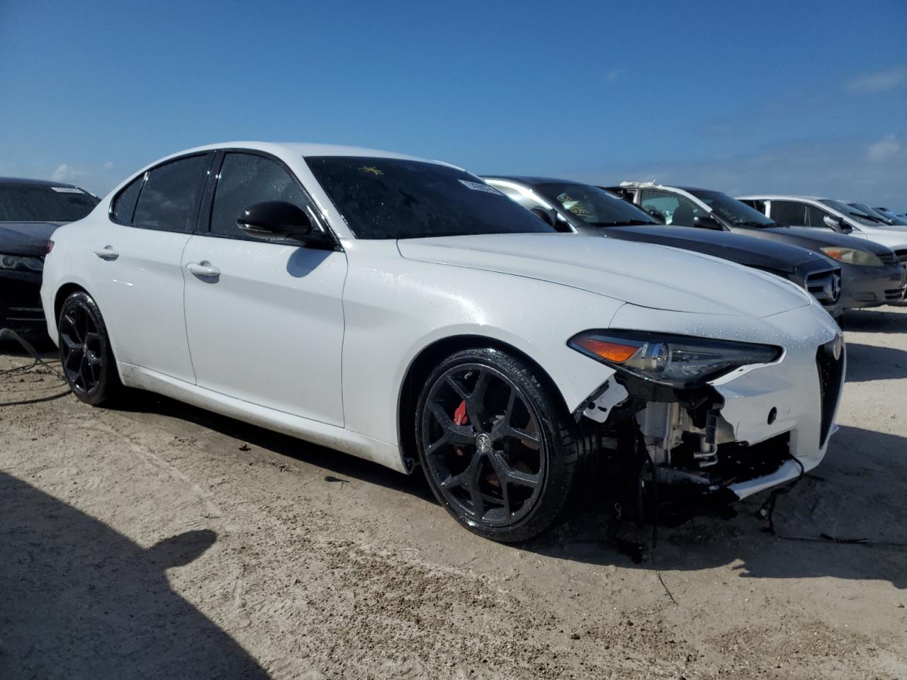 2020 Alfa Romeo Giulia VIN ZARFAMAN3L7633926 Copart auction photo, water/flood / front end damage thumbnail 4