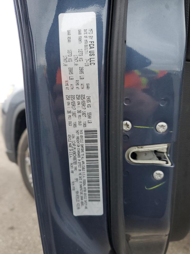 2019 Jeep Grand Cherokee VIN 1C4PJMLX9KD488789 Copart auction photo, side damage thumbnail 13