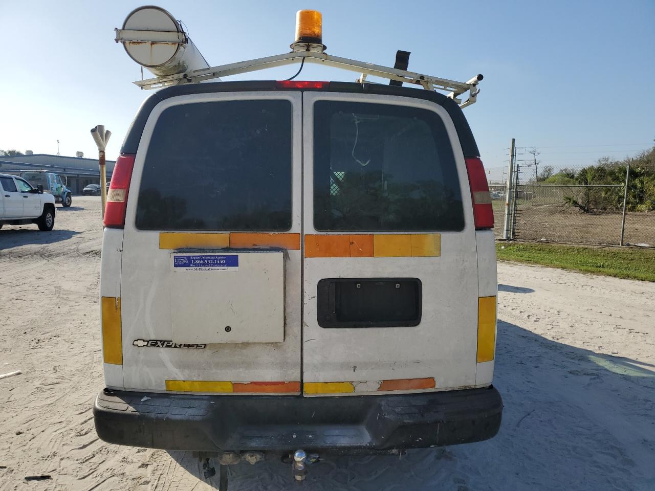 2008 Chevrolet Express VIN 1GCHG35K781160361 Copart auction photo, front end / rear end damage thumbnail 6