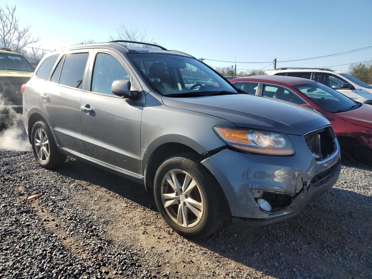 2010 Hyundai Santa Fe VIN 5NMSKDAG8AH408754 Copart auction photo, front end / side damage thumbnail 4