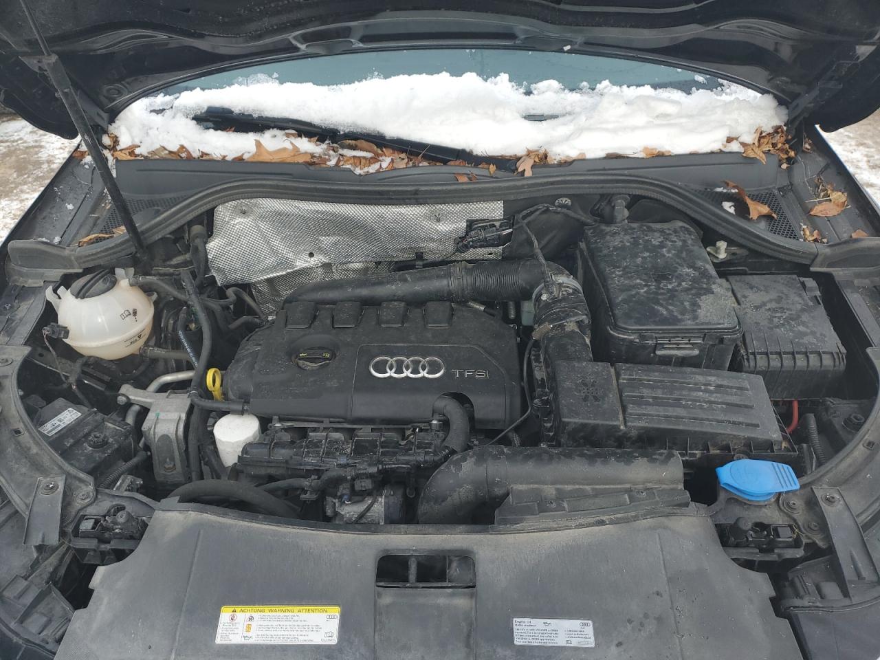2016 Audi Q3 VIN WA1EFCFSXGR008122 Copart auction photo, front end / side damage thumbnail 12