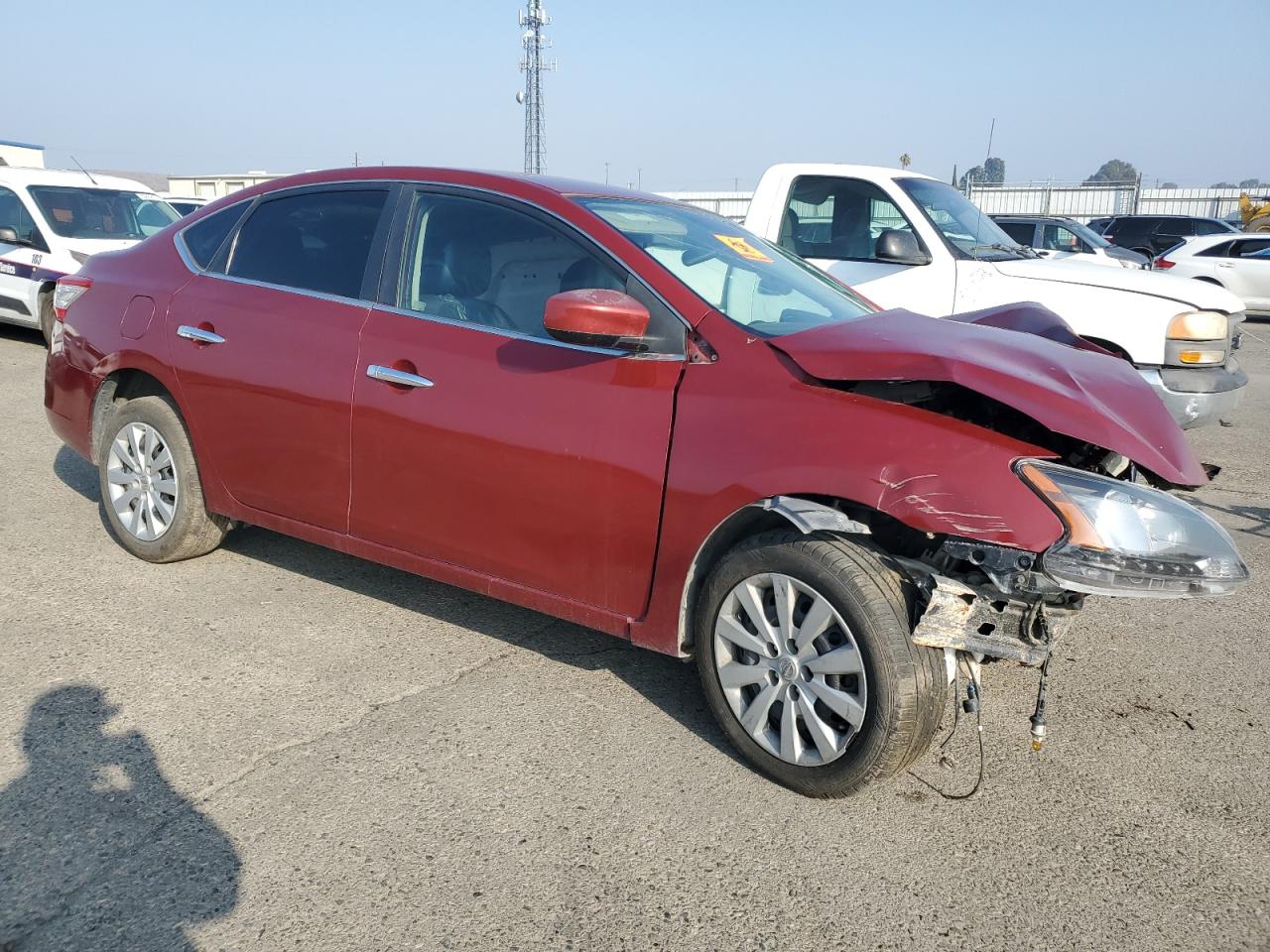 2015 Nissan Sentra VIN 3N1AB7APXFL692236 Copart auction photo, all over damage thumbnail 4