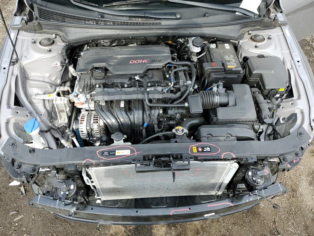 2024 Hyundai Elantra VIN KMHLM4DGXRU719998 Copart auction photo, front end damage thumbnail 11