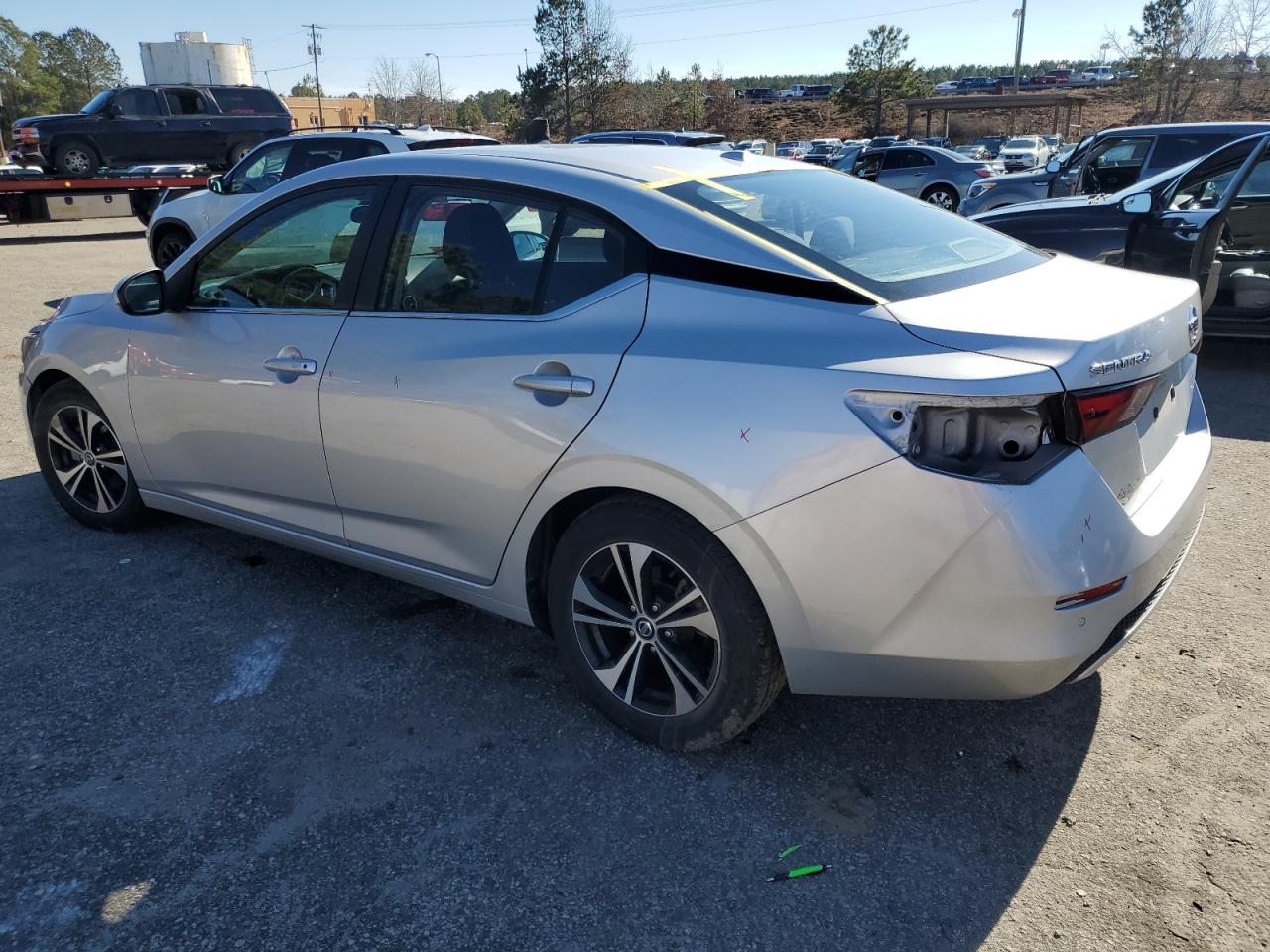 2021 Nissan Sentra VIN 3N1AB8CV4MY280587 Copart auction photo, side / rear end damage thumbnail 2