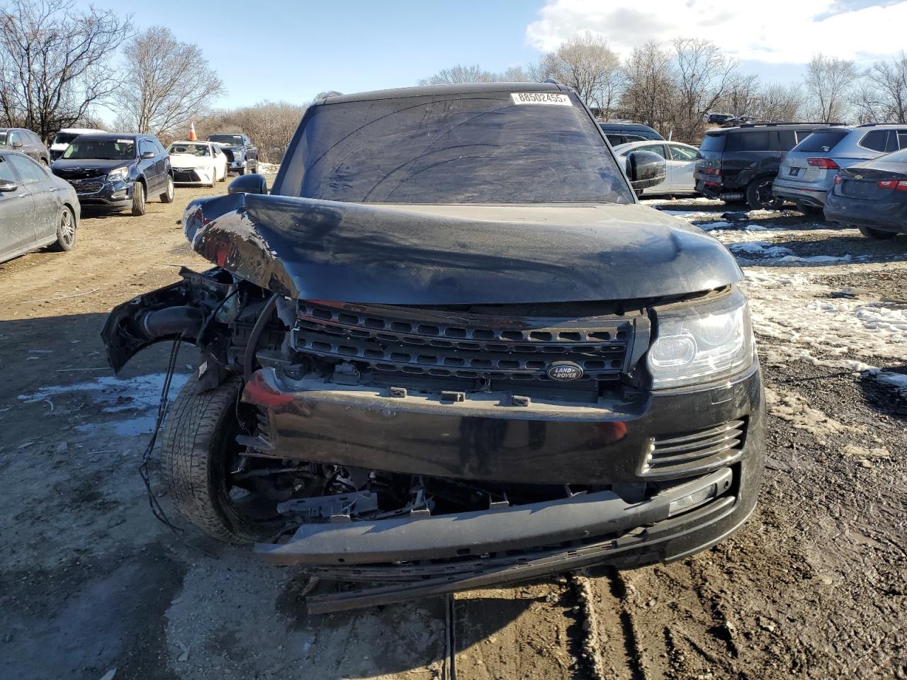 2017 Land Rover Range Rover VIN SALGS2FE8HA329454 Copart auction photo, undercarriage / front end damage thumbnail 5