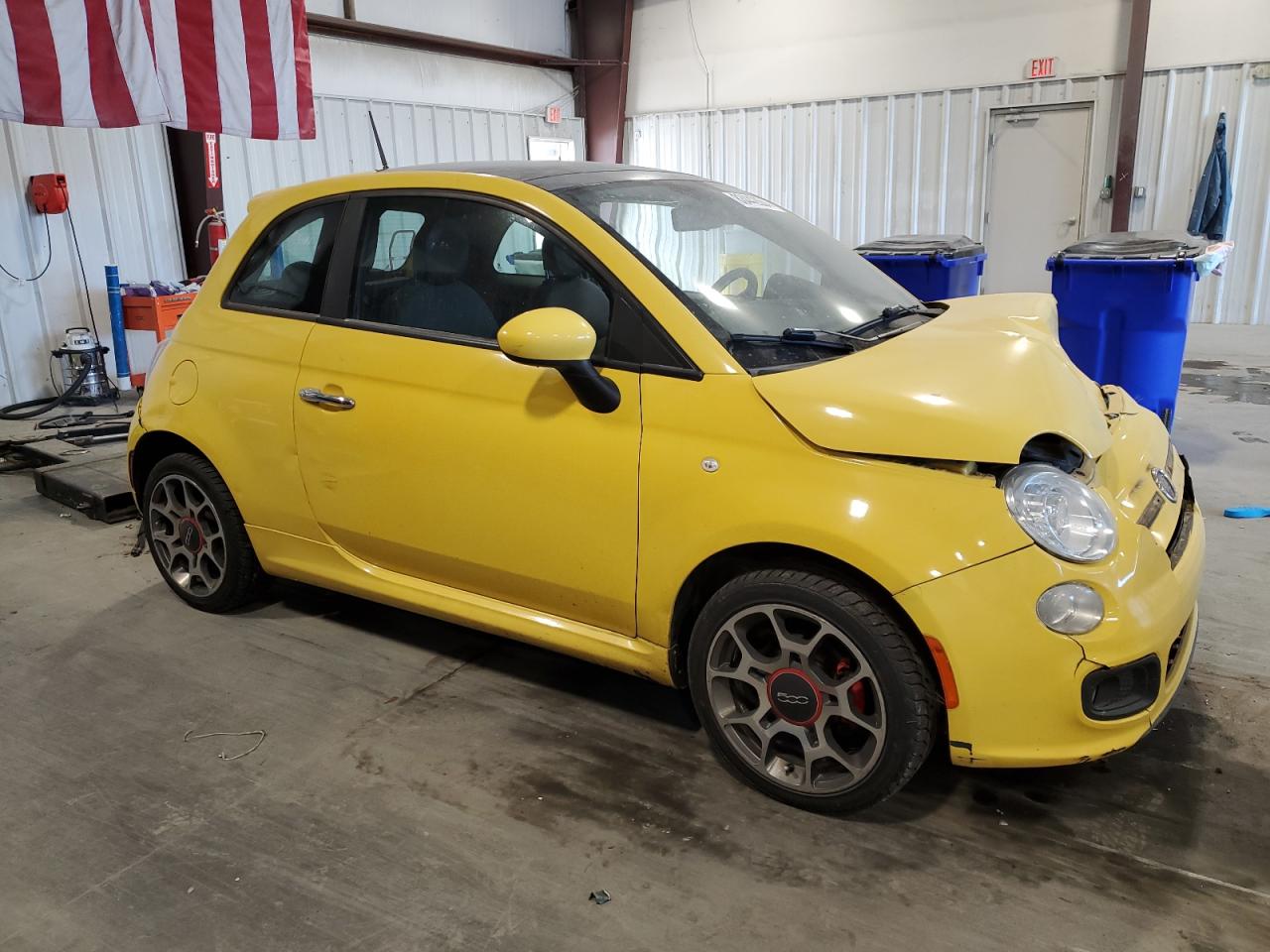 2012 Fiat 500 VIN 3C3CFFBR1CT332132 Copart auction photo, front end damage thumbnail 4