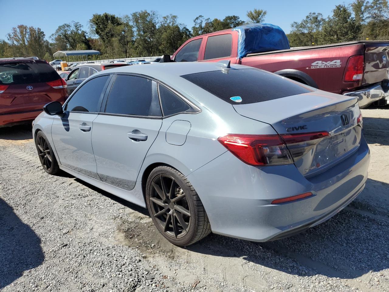 2022 Honda Civic VIN 2HGFE2F51NH593611 Copart auction photo, side damage thumbnail 2